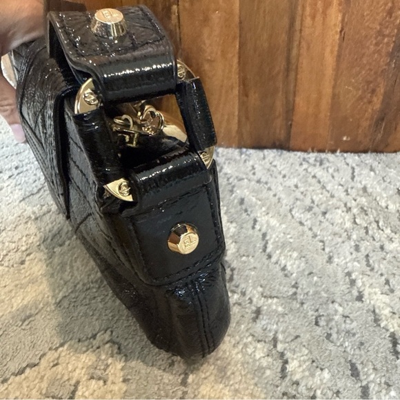 Elliott lucca small leather handbag Shoulder Bag Black Patent P - Picture 6 of 15